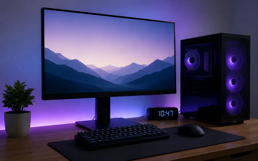 Setup de trabalho com monitor